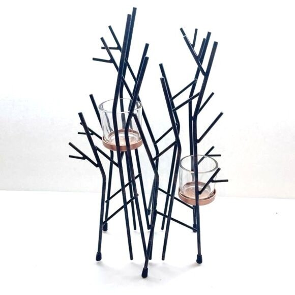 Partylite Twinkling Twigs Centerpiece 13" Iron Candle Holder Medium Rare Retired - Picture 2 of 8